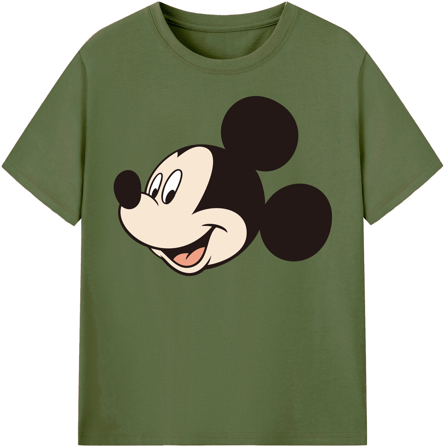 （画像用） ミッキーマウス Mickey Mouse 綿100％半袖Tシャツ（フロントプリント）